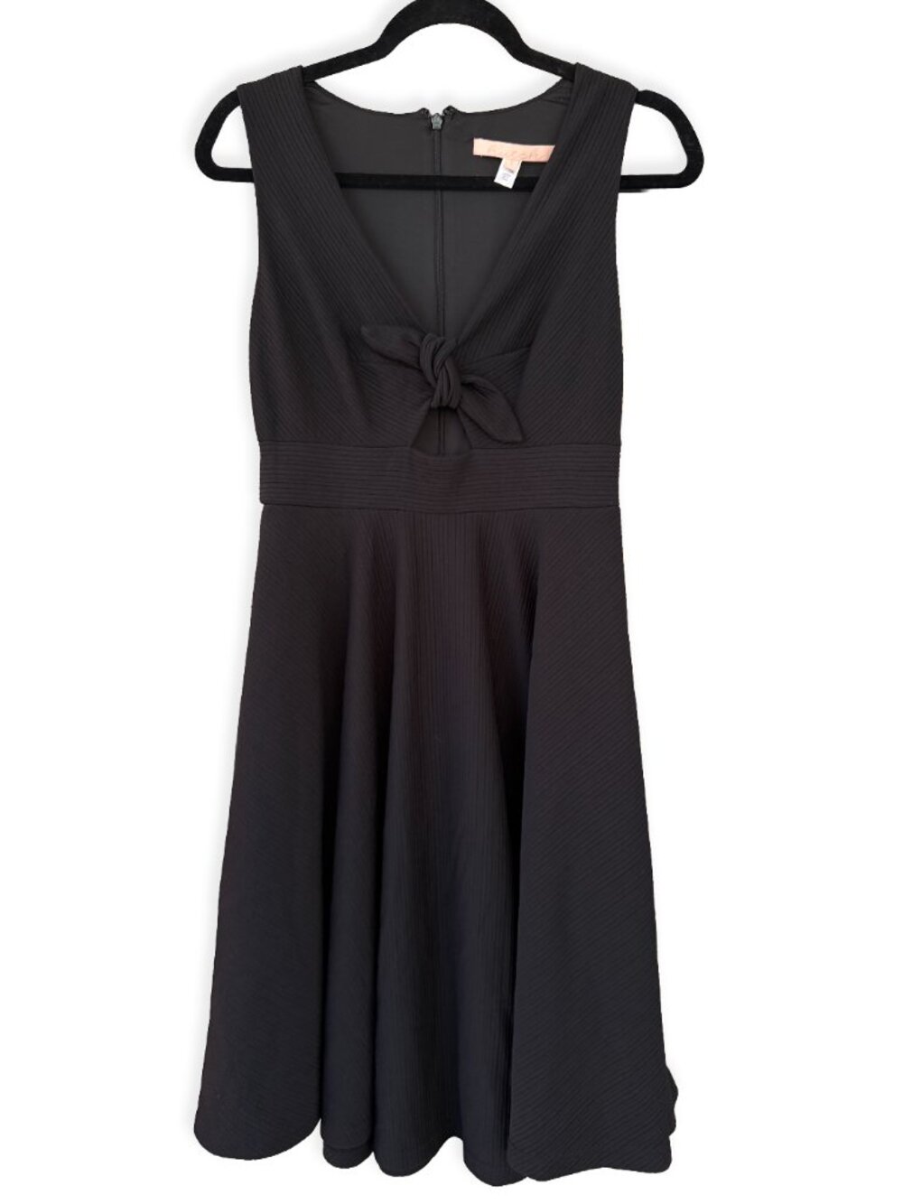 Hutch Anthropologie April Keyhole Fit Flare Midi Dress S Black - Picture 2 of 8